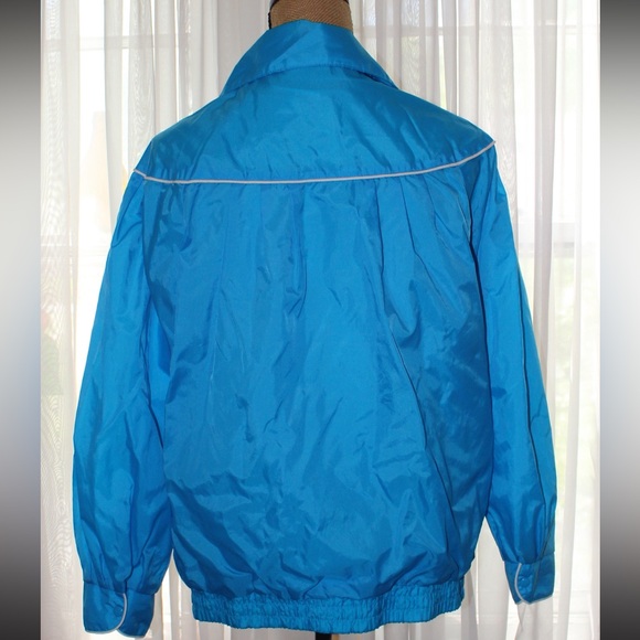 Super Cute Vintage 1980's Turquoise
Lined Windbreaker / Rain Jacket - Picture 3 of 3